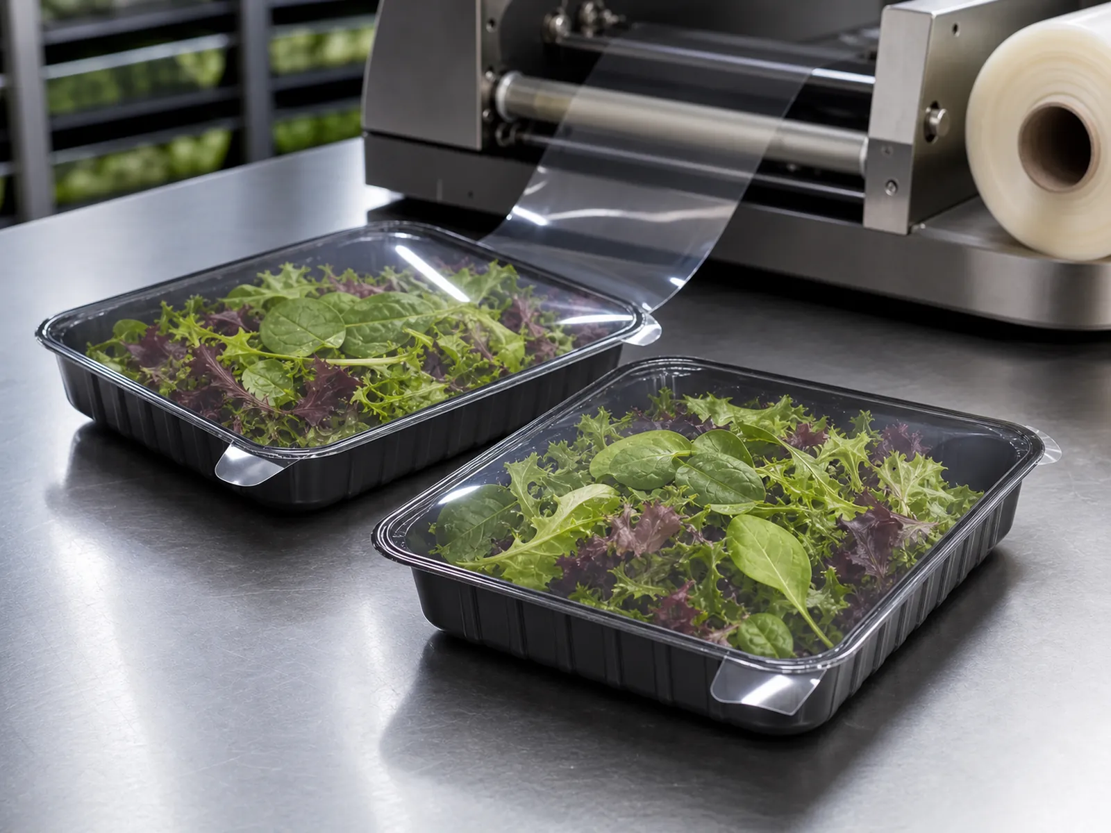 Anti-fog film option for chilled salad packaging